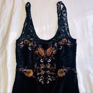 Free People Beaded Embellished Tank Dress